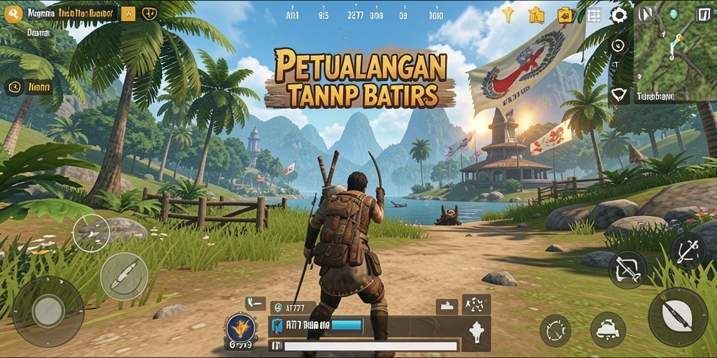 Screenshot AT777 menampilkan eksplorasi dunia terbuka yang menakjubkan.