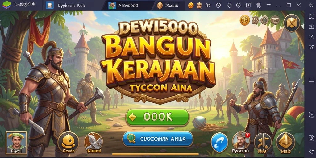 Screenshot gameplay DEWI5000 yang menampilkan keseruan membangun kerajaan Tycoon.