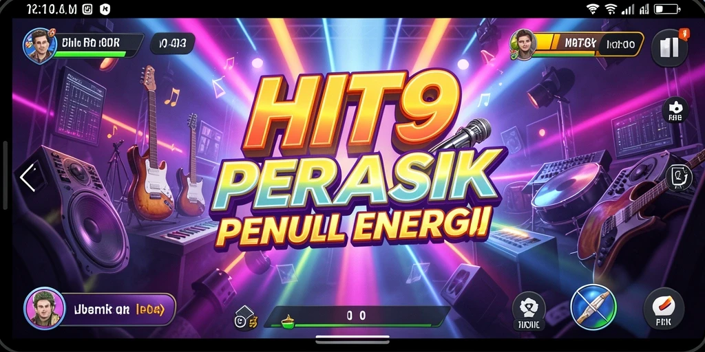 Screenshot gameplay HIT9, menampilkan aksi permainan musik yang seru.