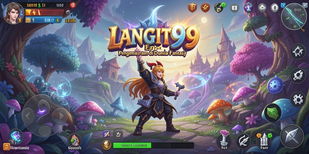 Screenshot LANGIT99 menampilkan aksi pertarungan seru dan karakter unik.