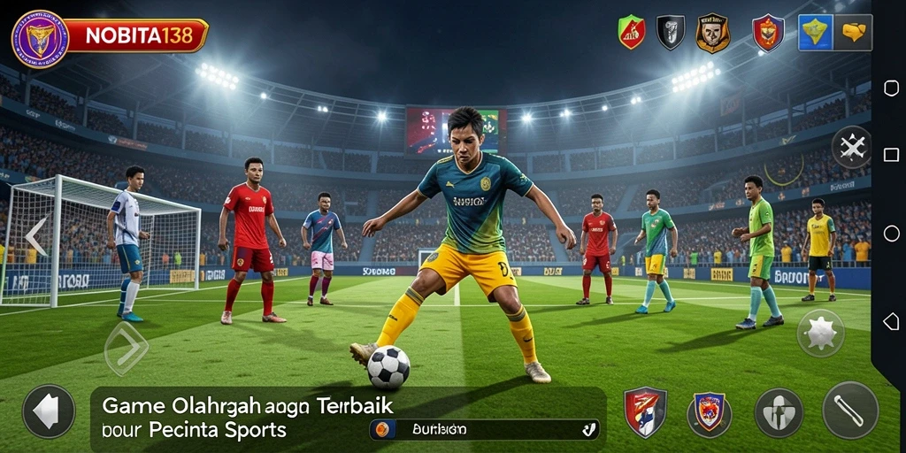 Screenshot gameplay NOBITA138 dengan aksi seru olahraga.