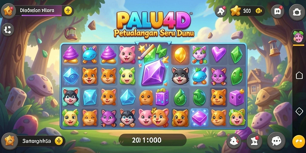 Tampilan gameplay PALU4D dengan berbagai puzzle yang menantang.
