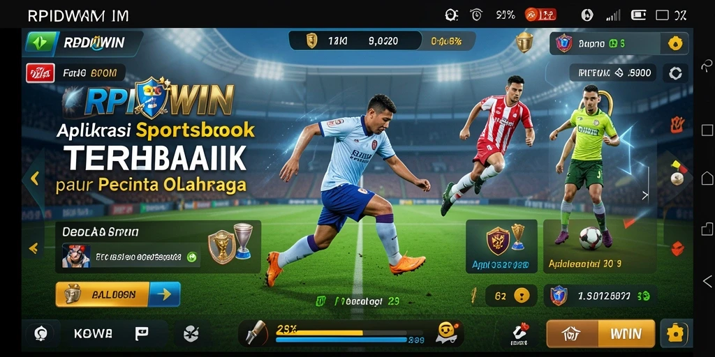 Tampilan antarmuka RPIDWIN yang modern dan interaktif saat bermain sportsbook.